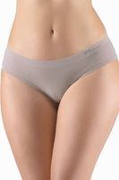 Bezešvé kalhotky Gina 04027P - bambus Hnědo-šedá L/XL