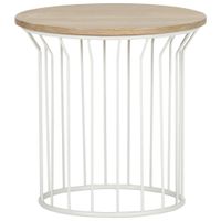 Landscape PRÍRUČNÝ STOLÍK, dub, prírodná farba, biela, farba duba