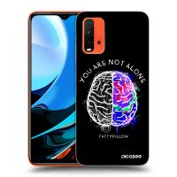 Silikónový čierny obal pre Xiaomi Redmi 9T - Brain - White