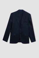 DEFACTO Regular Fit Half Lining Linen Blazer Jacket