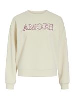 VILA Sweater majica 'VIReflect Love'  boja pijeska / patlidžan / rosé