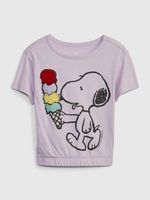 GAP GAP & Peanuts Snoopy Majica dječja ljubičasta