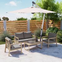 Ambia Garden SÚPRAVA ZÁHRADNÉHO NÁBYTKU 4-dielne, drevo, textil