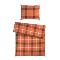 Esposa POSTEĽNÁ BIELIZEŇ, flanel, hnedá, oranžová, 140/200 cm