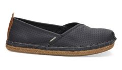 Toms Forged Iron Matte Iridescent Alpargata Femei - Adidași Toms - Negru - 10013363-5 - Size: 5