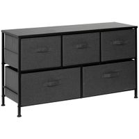 PBJ KOMODA, čierna, tmavosivá, 99/55/30 cm