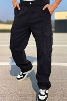 Trendyol Black Men's Cargo Pocket Baggy Trousers