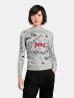 Desigual Paloma Pullover Grau