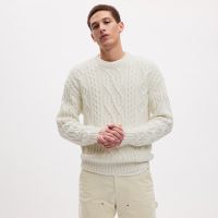 Sweter GAP Cable Crew Chalk XXL