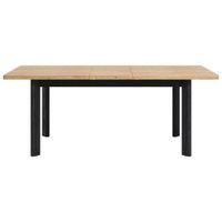 Landscape JEDÁLENSKÝ STÔL, akácia, čierna, farba akácie, 160-200/90/76 cm