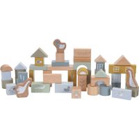 Little Dutch Building Blocks кубики з деревини 2 y+ Blue 50 кс