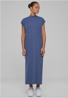 Dámské šaty Urban Classics Long Extended Shoulder Dress - modré