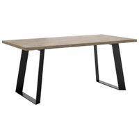 Hom`in JEDÁLENSKÝ STÔL, čierna, koňaková, 180/90/76 cm