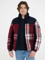 Tommy Hilfiger New York Check Puffer Jakna plava