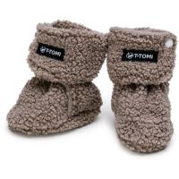 T-TOMI TEDDY Booties Grey otroški copati 6-9 months 1 kos