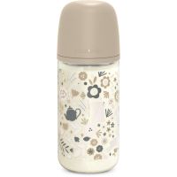 Suavinex Wonderland SX Pro Physiological Anti-Colic Glass sklenená dojčenská fľaša M Medium Flow 3 m+ Liberty Cream 240 ml