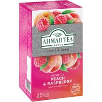 Ahmad Tea Peach & Raspberry ovocný čaj príchuť Peach & Raspberry 20x1.8 g