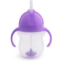 Munchkin Click Lock™ Tip & Sip bögre szívószállal nehezékkel Purple 6 m+ 207 ml