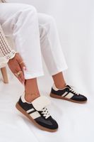 Boto Alacsony Női Sneakers Fordított Nyelv Fekete Ardira