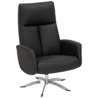 Welnova RELAXAČNÉ KRESLO, koža, čierna