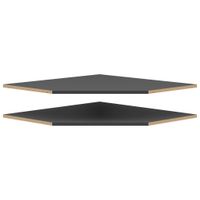 Carryhome ROHOVÁ POLICE, barvy grafitu, 96/1,5/74 cm