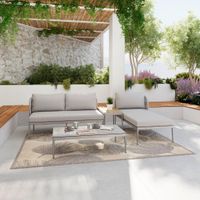 Ambia Garden TERASOVÁ SEDACIA SÚPRAVA 4-dielne, kov, plast, sklo, textil