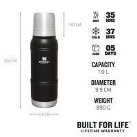 10-11428-005 STANLEY The Artisan Thermal Bottle 1.0L / 1.1 QT Black Moon