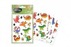 Tetovanie Dinosaurus/Dinosaury 10,5x15cm 4 listy v sáčku