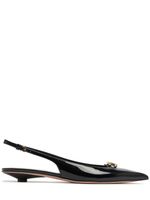 20mm Vlogo Patent Leather Slingbacks