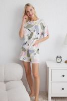 Trendyol Multicolored Printed Jersey Knitted Pajama Set