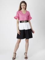 PERSO Woman's Women's tricolor light midi dress