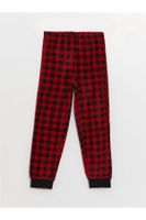 LC Waikiki Lcw Elastic Waist Plaid Fleece Boy's Pajama Bottom