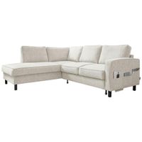 ROHOVÁ SEDAČKA, textil, béžová