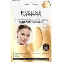 Eveline Cosmetics Gold Illuminating Compress хидрогелова маска за зоната около очите с екстракт от охлюв 2 бр.