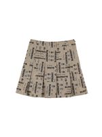 Printed Logo Tech Pleated Skirt