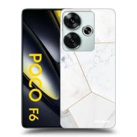 Silikónový čierny obal pre Xiaomi Poco F6 - White tile