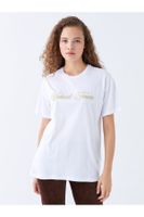 LC Waikiki Crew Neck Embroidered Short Sleeve Women's T-Shirt