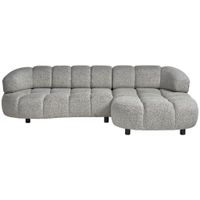 Welnova ROHOVÁ SEDAČKA, textil, šedobéžová