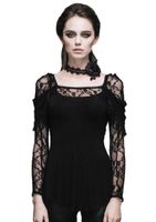 gothic in punk majica ženska - Gothic Dhalia - DEVIL FASHION - TT011 XS