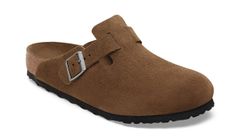Birkenstock Boston Soft Footbed Suede Leather Regular Fit Brown Pánske - Sandále Birkenstock - Hnedá - 1030814-9.5 - Size: 9.5