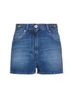 Washed Cotton Denim Shorts