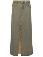 Overdyed Heavy Denim Maxi Skirt