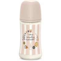 Suavinex Wonderland SX Pro Physiological Anti-Colic dojčenská fľaša M Medium Flow 3 m+ Pink 270 ml