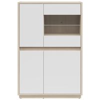 Hom`in VITRÍNA, biela, farba duba, 95/141,5/42 cm