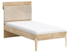 Študentská posteľ 100x200cm s čelom a usb cody - dub