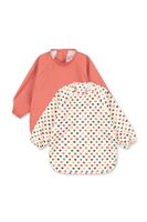 Konges Sløjd detský podbradník 2 PACK DINNER BIB WITH SLEEVES