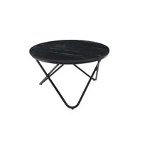 MID.YOU KONFERENČNÝ STOLÍK, čierna, kov, kameň, 80/46/80 cm