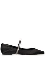 Crystal Satin Ballerina Flats