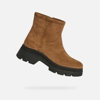 Light Brown Geox Pluette Women's Ankle Boots - Ladies