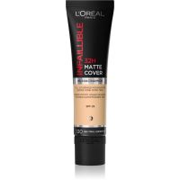 L’Oréal Paris Infaillible 32H Matte Finish dolgoobstojni matirajoči tekoči puder SPF 25 odtenek 130 Neutre 30 ml